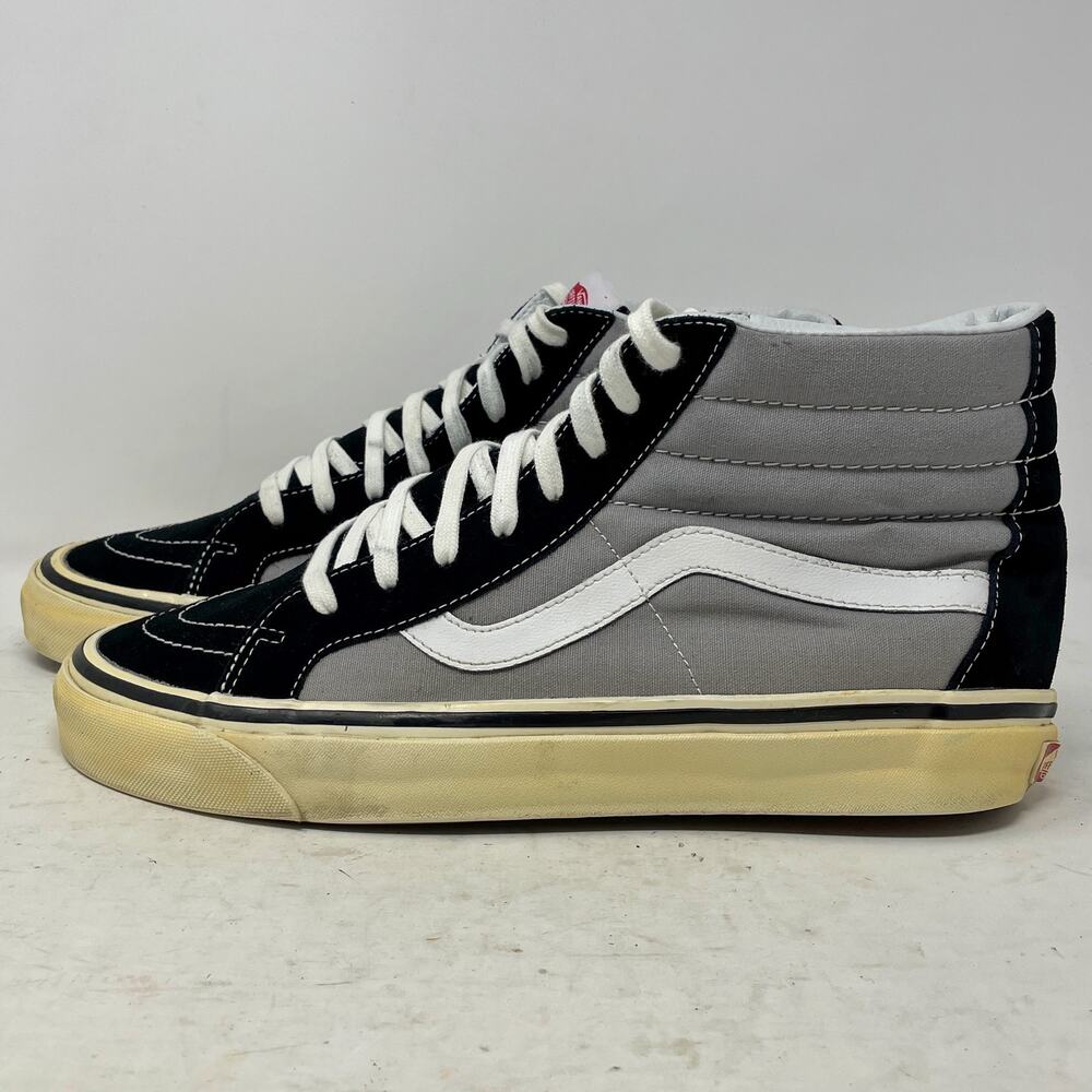 Vans SK8-Hi 38 DX Grey Black High Tops Mens Size 10.5